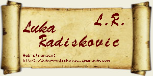 Luka Radišković vizit kartica